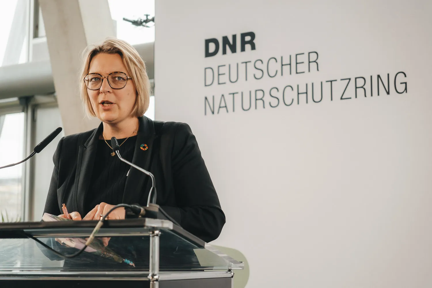 Silvie Kreibiehl auf dem Podium